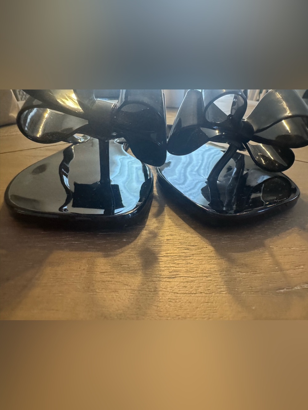 Jeffrey Campbell Black Bow Jelly Slide Sandals - Picture 6 of 9